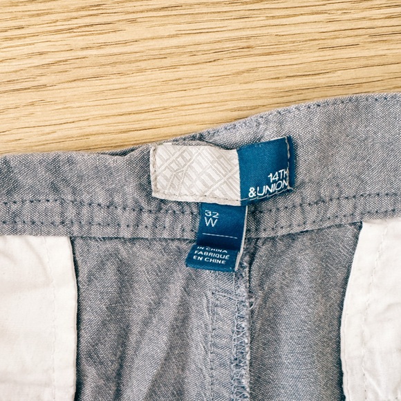 14th & Union grey linen men’s shorts - Picture 7 of 7